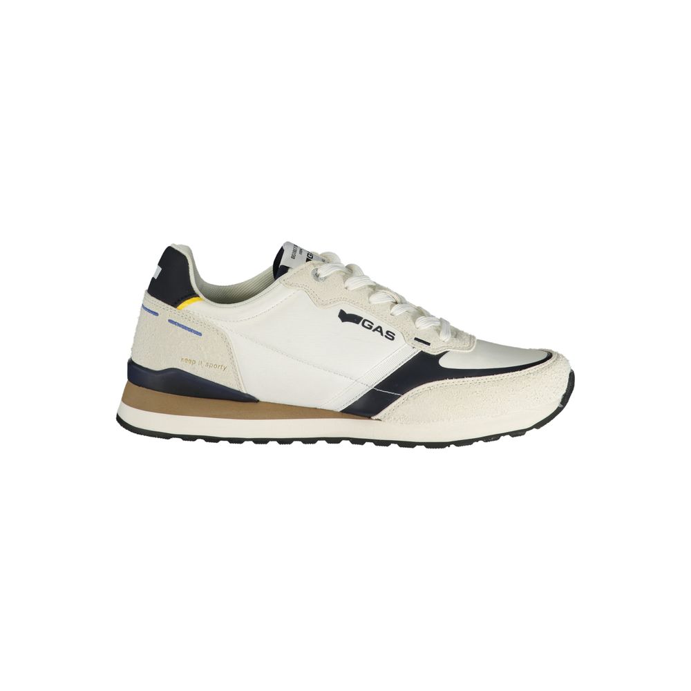 White Polyurethane Men Sneaker