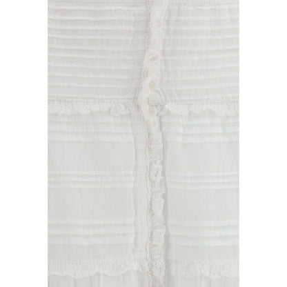 White Viscose Long Skirt