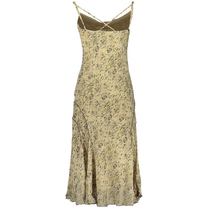 Beige Polyester Women Dress