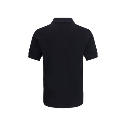 Black Cotton Polo Shirt