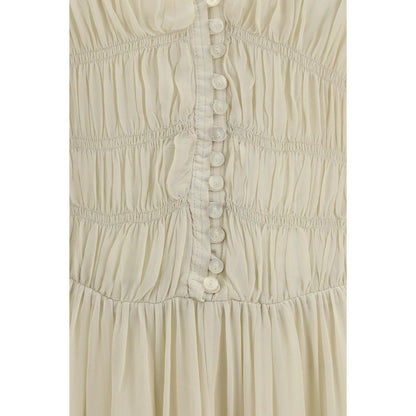Beige Viscose Casual Dress