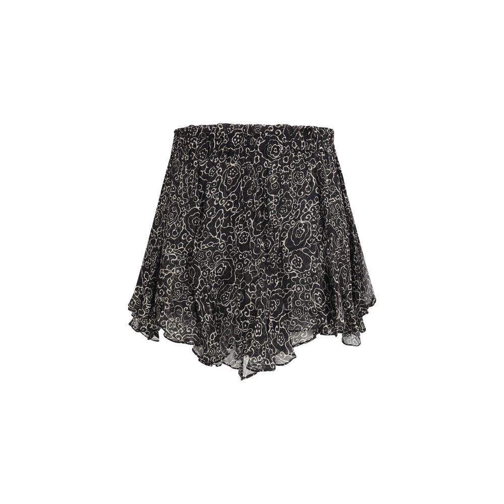 Black Viscose Bermuda Shorts