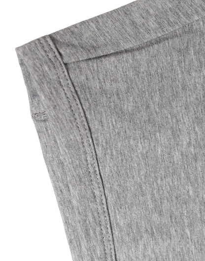 Gray Cotton Logo Waistband Midi Boxer Underwear