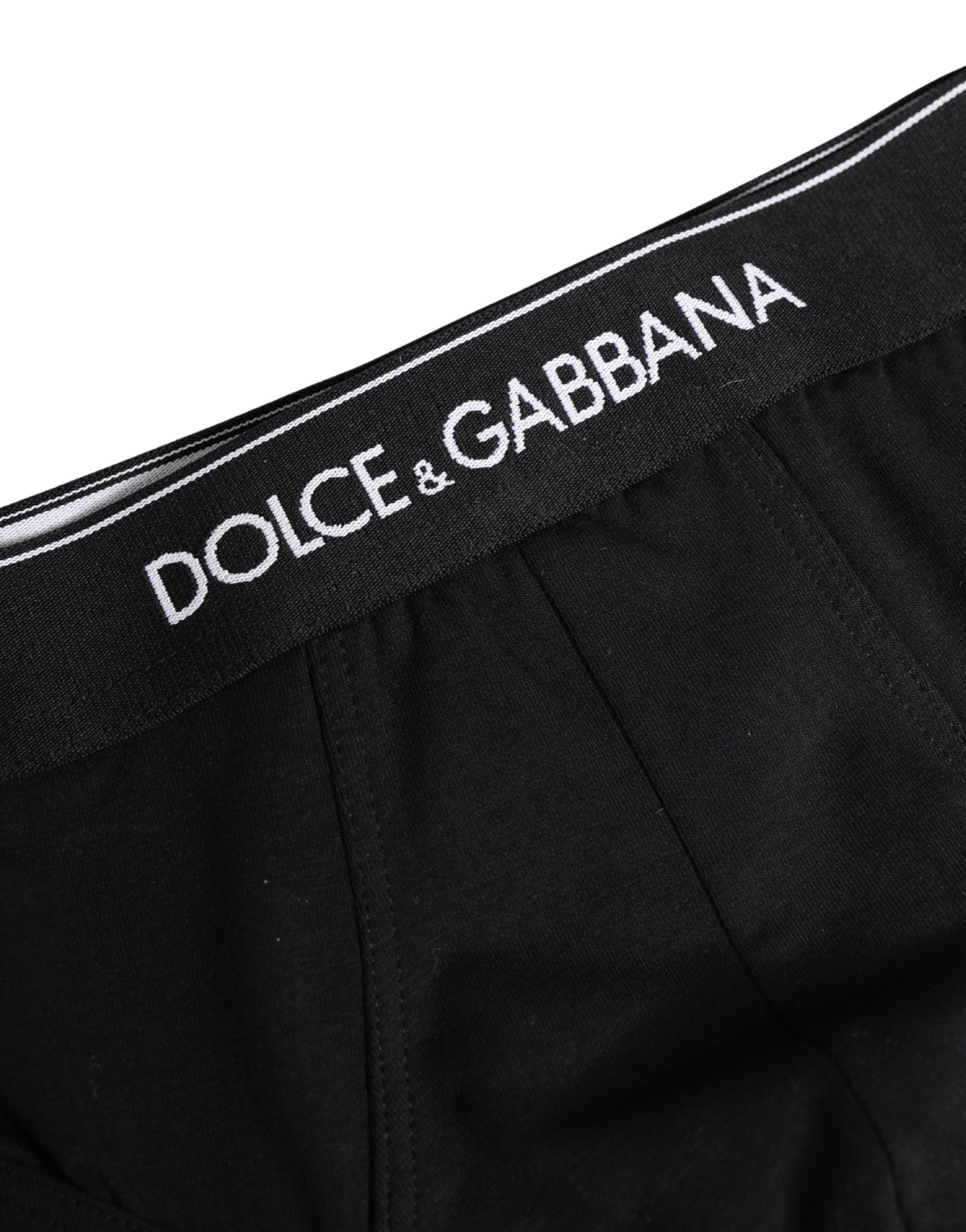 Black Cotton Logo Waistband Briefs Underwear