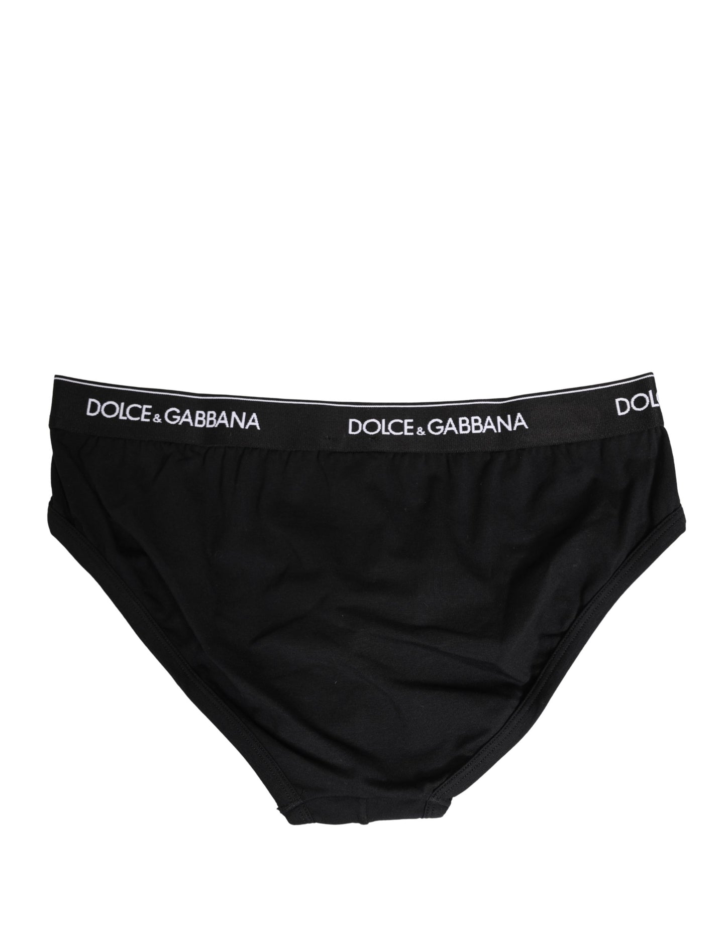 Black Cotton Logo Waistband Briefs Underwear