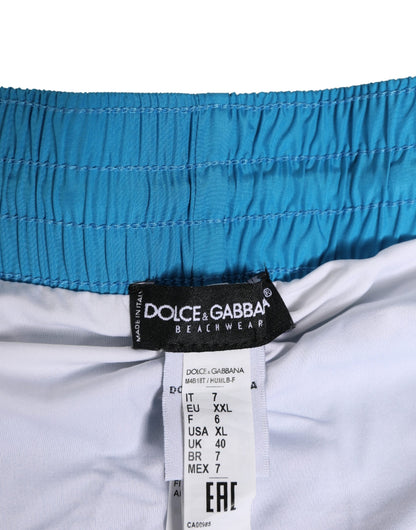 Blue Polyester Beachwear Men Shorts Swimwear