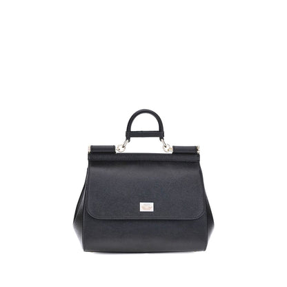 Black Calf Leather Bos Taurus Handbag