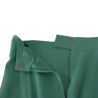 Mint Green Viscose Pencil Cut Midi Skirt