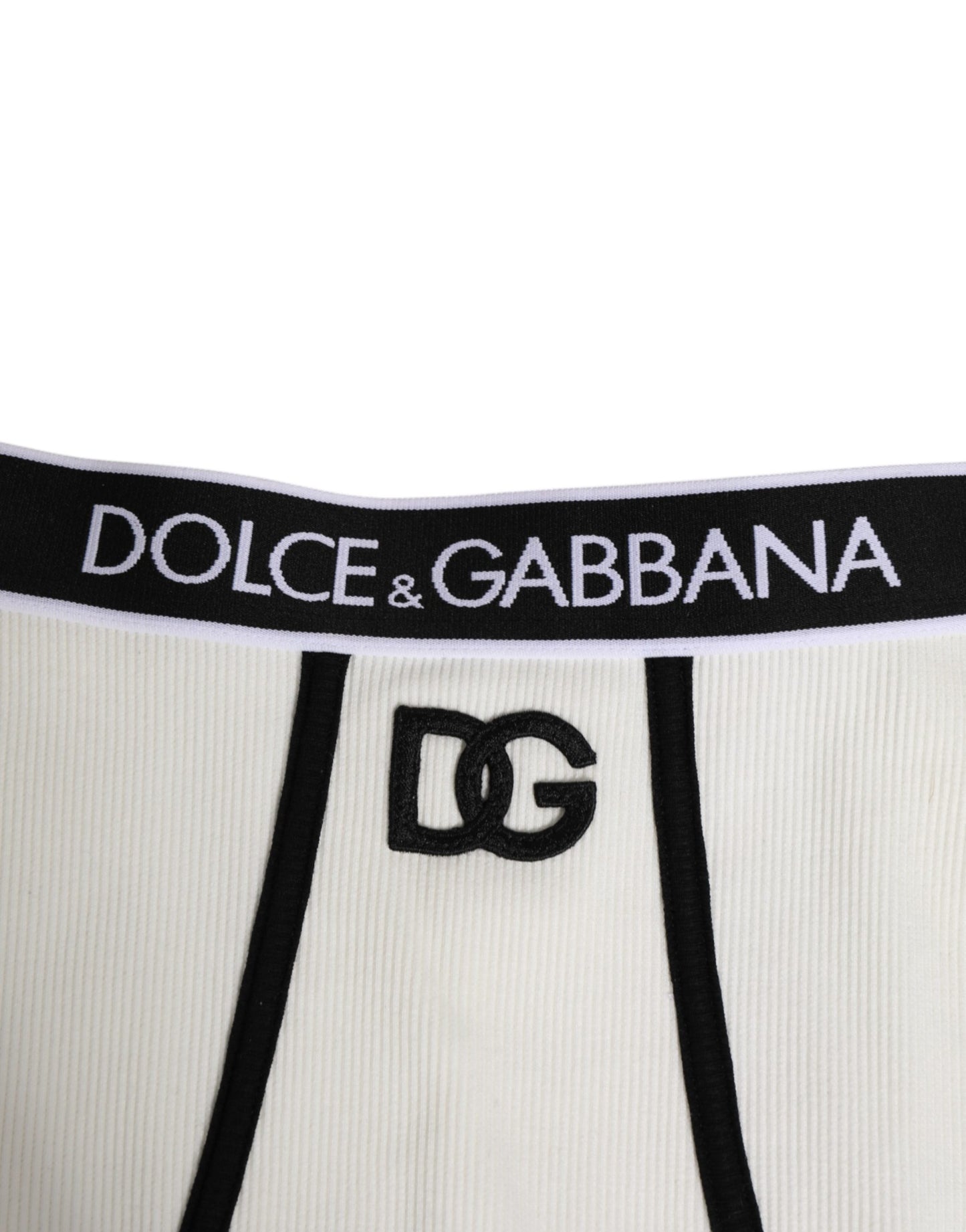 White Cotton Logo Waistband Culotte  Underwear