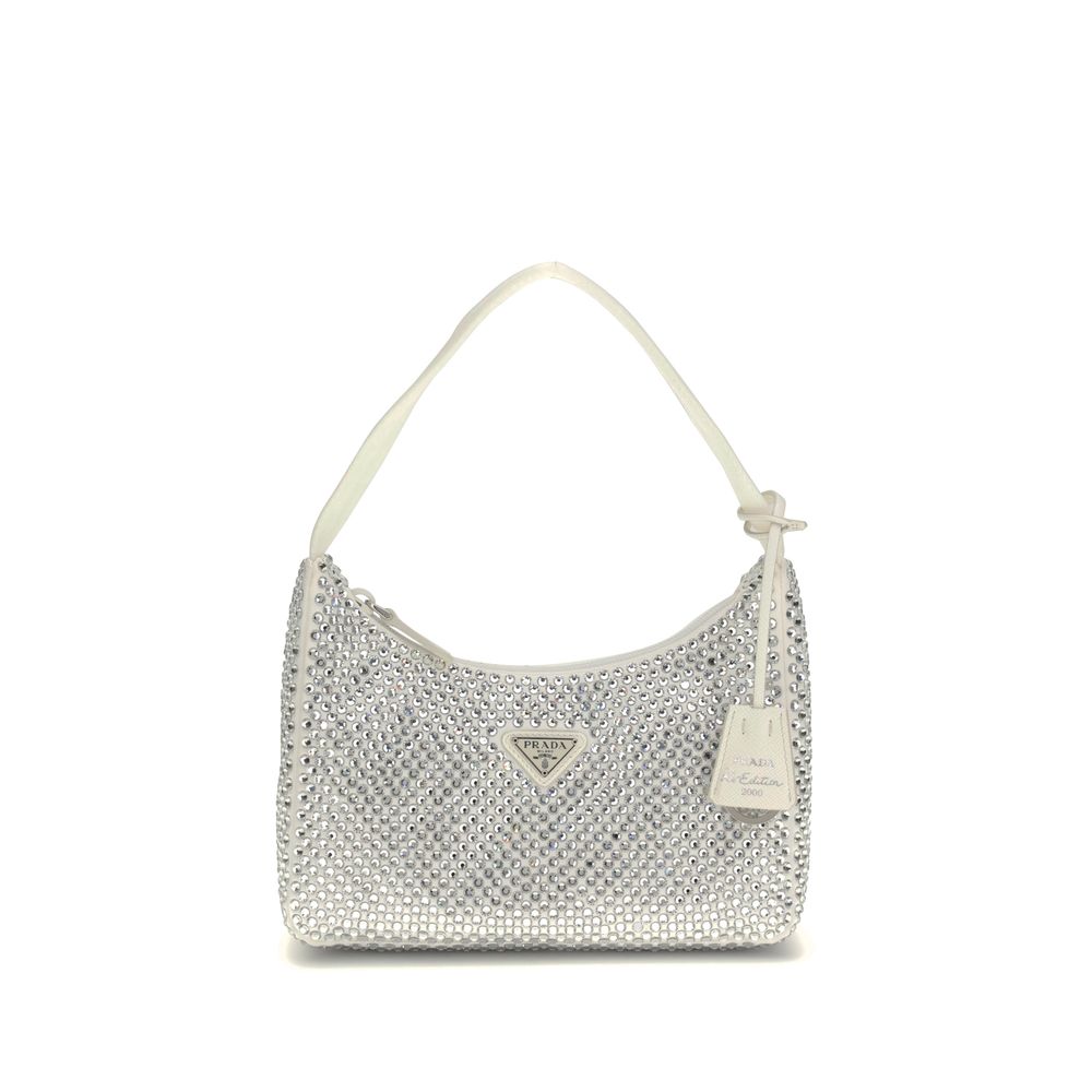 White Viscose Shoulder Bag