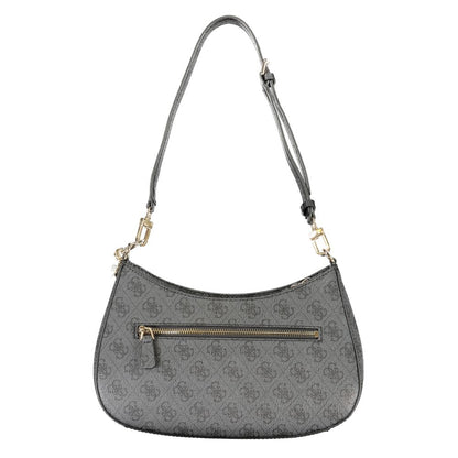 Black Polyurethane Women Handbag