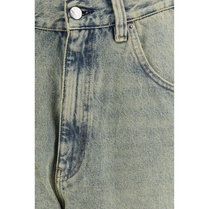 Blue Cotton Bermuda Shorts