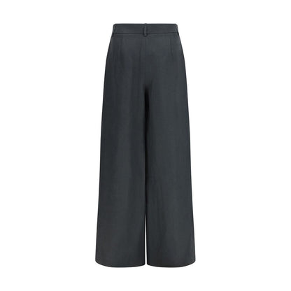 Gray Linen Casual Pants