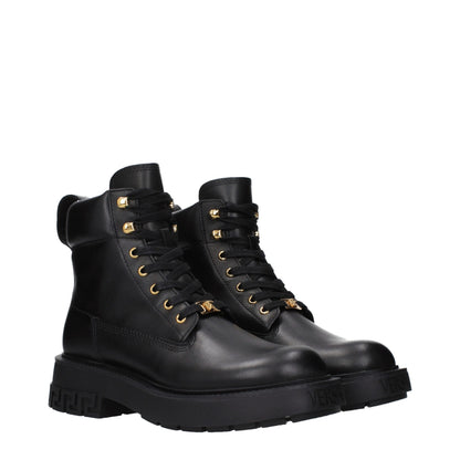 Black Leather Ankle Boots
