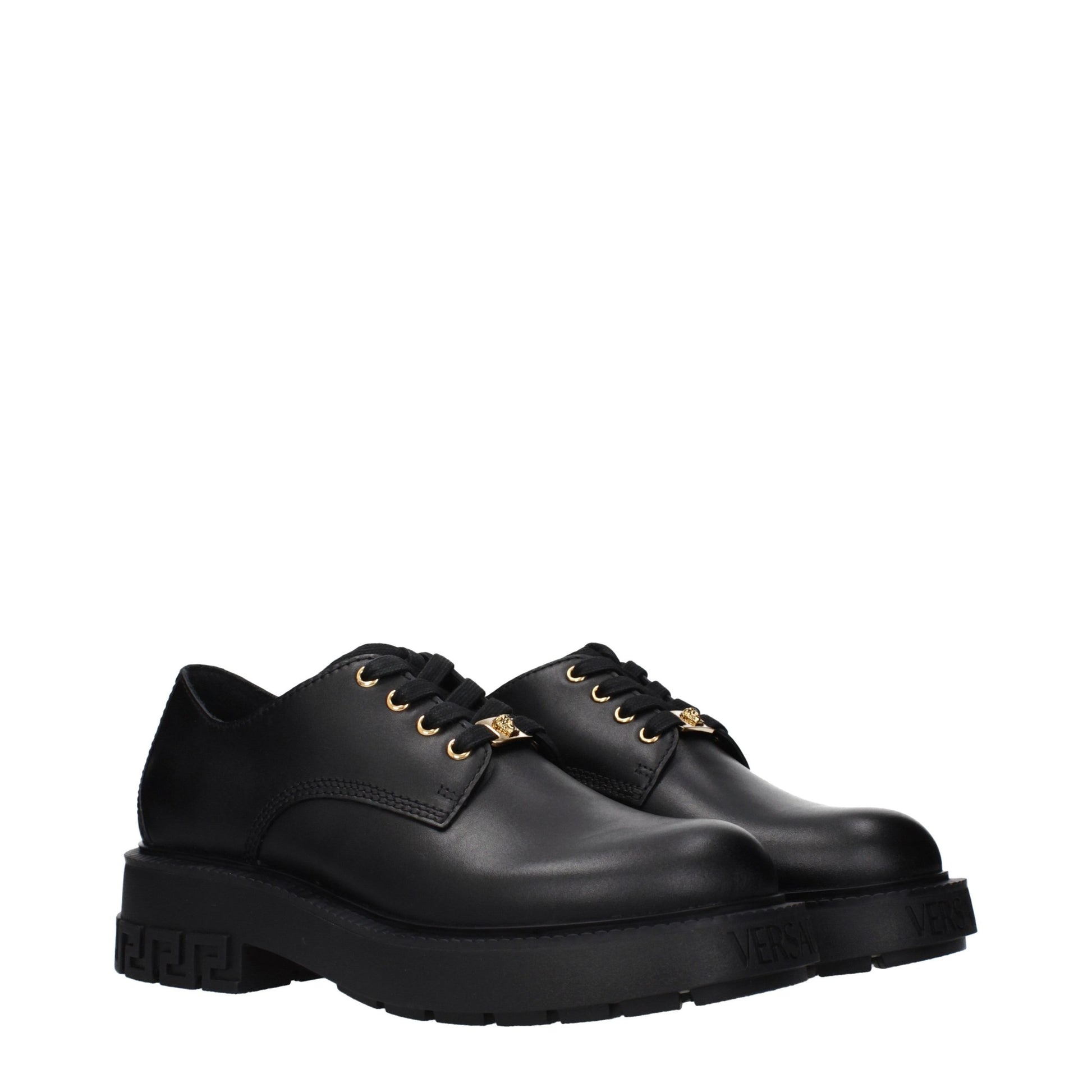 Black Leather Oxfords And Derbies