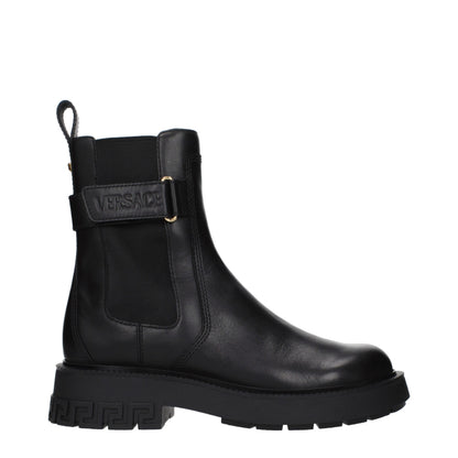 Black Leather Ankle Boots