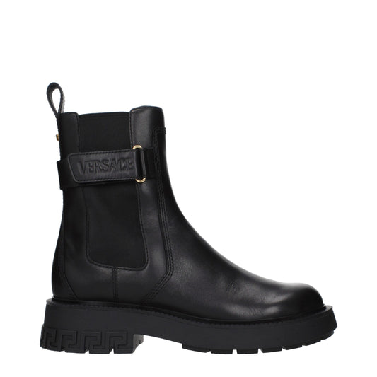 Black Leather Ankle Boots