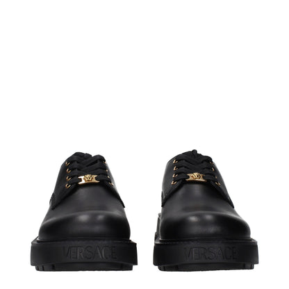 Black Leather Oxfords And Derbies