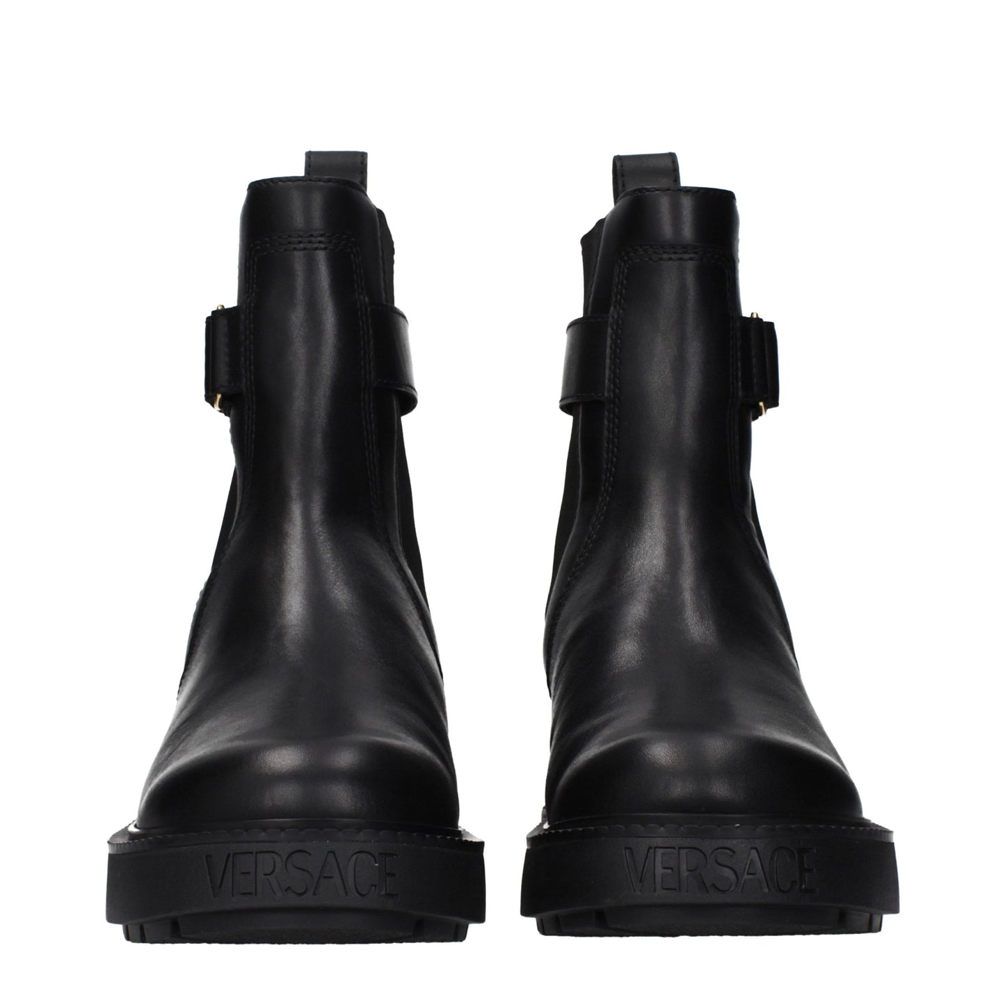 Black Leather Ankle Boots