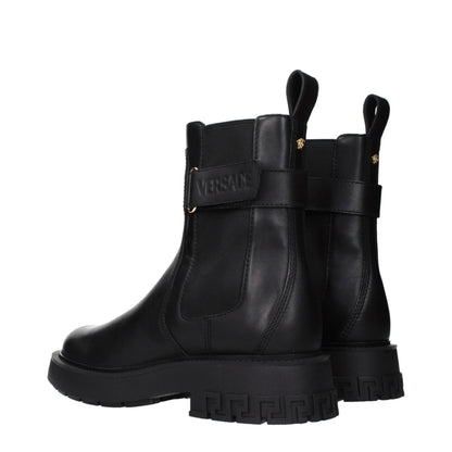 Black Leather Ankle Boots