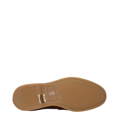 Brown Leather Slip-On Loafers