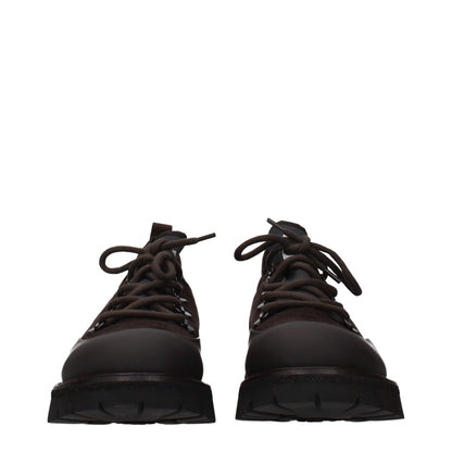 Brown Leather Athletic Sneakers