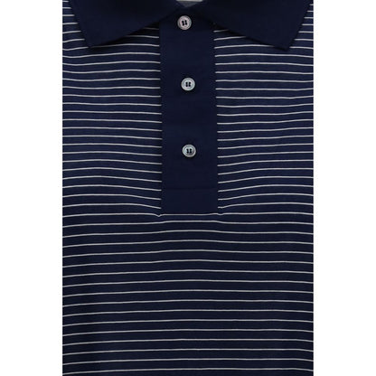 Blue Cotton Polo Shirt