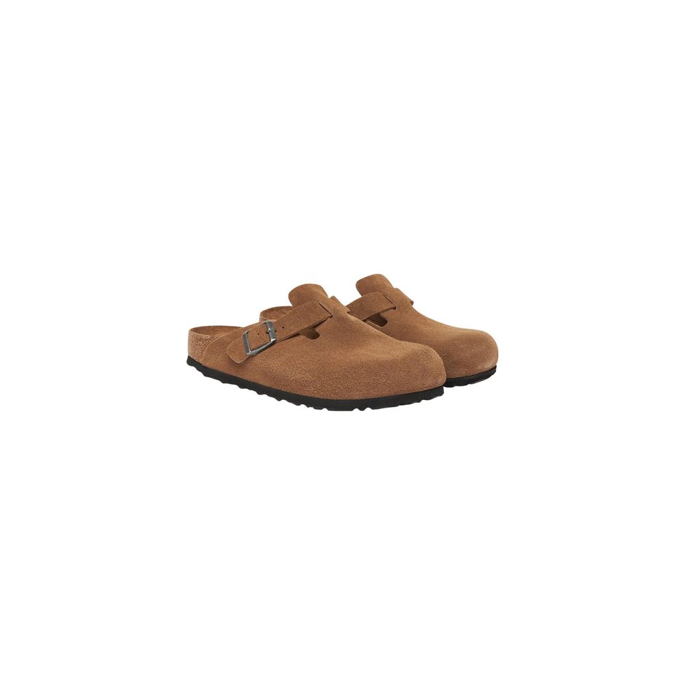 Beige Suede Leather Mules