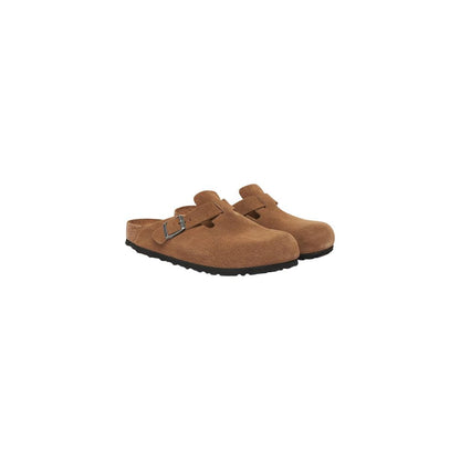 Beige Suede Leather Mules