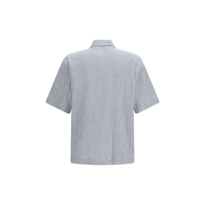 Blue Cotton Pattern Shirt