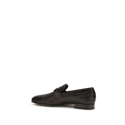 Brown Calf Leather Bos Taurus Slip-On Loafers