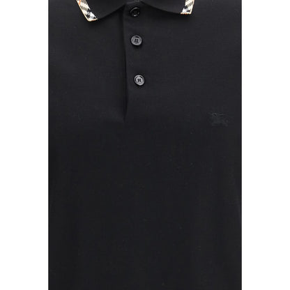 Black Cotton Polo Shirt