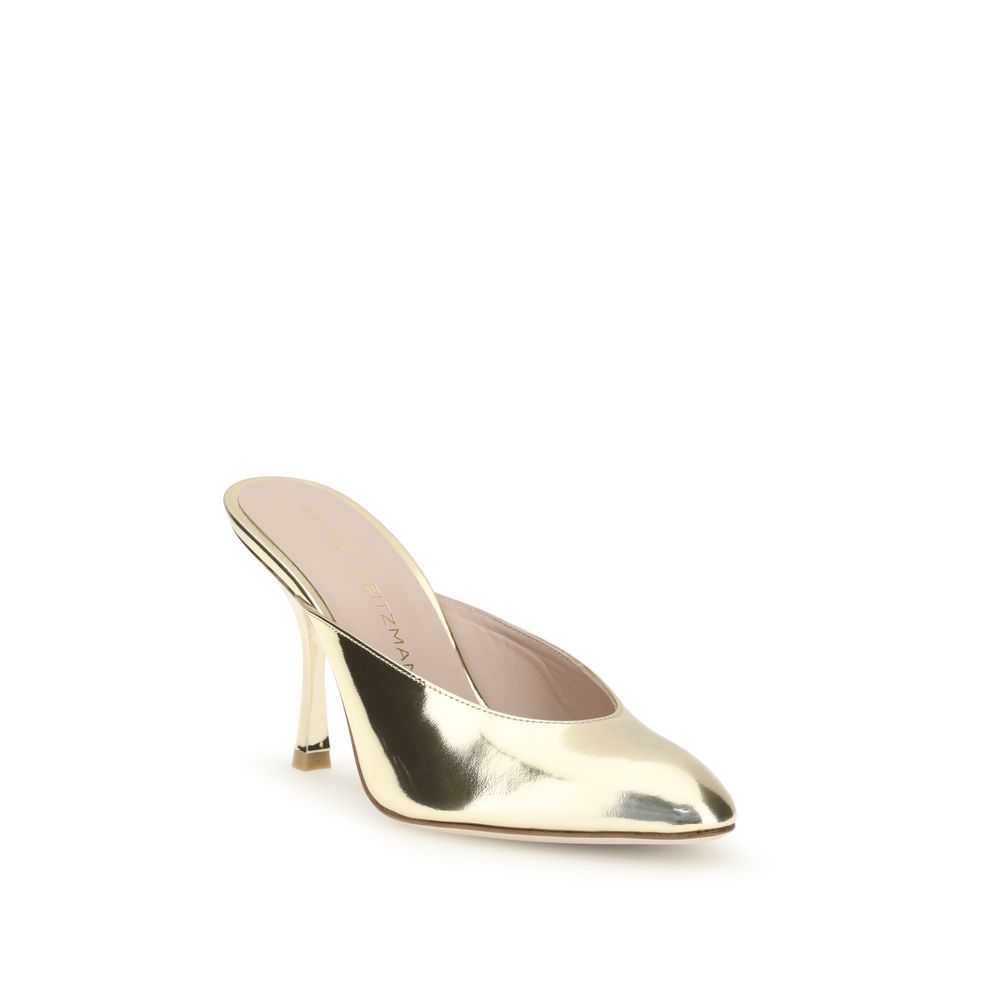 Silver Calf Leather Bos Taurus Mules