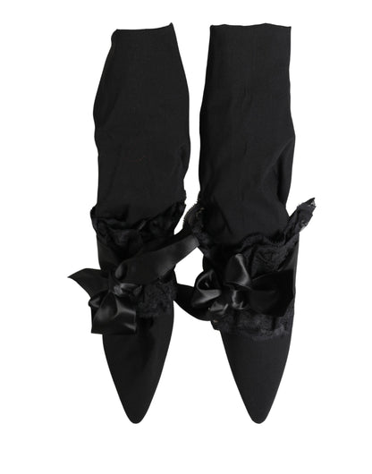 Black Suede Mid Calf Boots Shoes