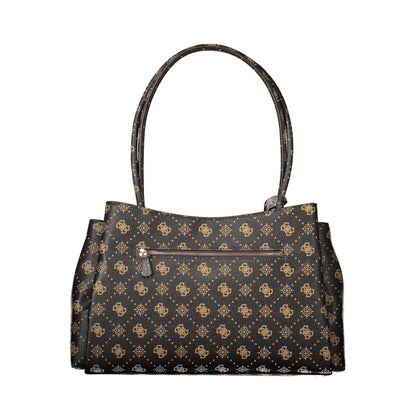 Marrone Polyurethane Women Handbag