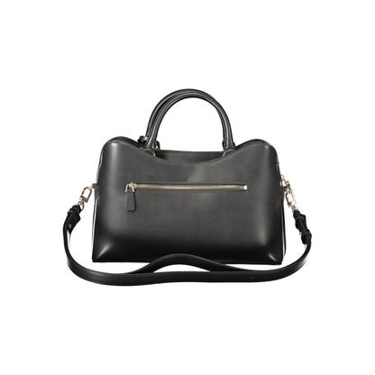 Black Polyurethane Women's Handbag