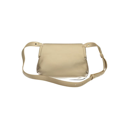 Beige Leather Woman Shoulder Bag