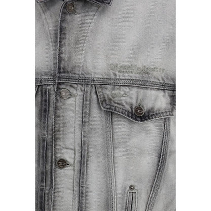 Gray Cotton Denim Jacket