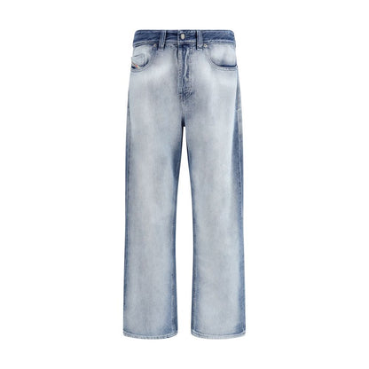 Blue Cotton Bootcut Jeans