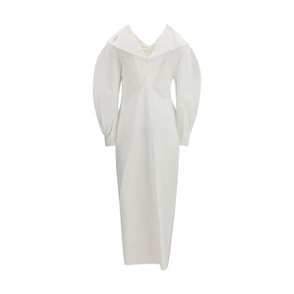 White Cotton Casual Dress