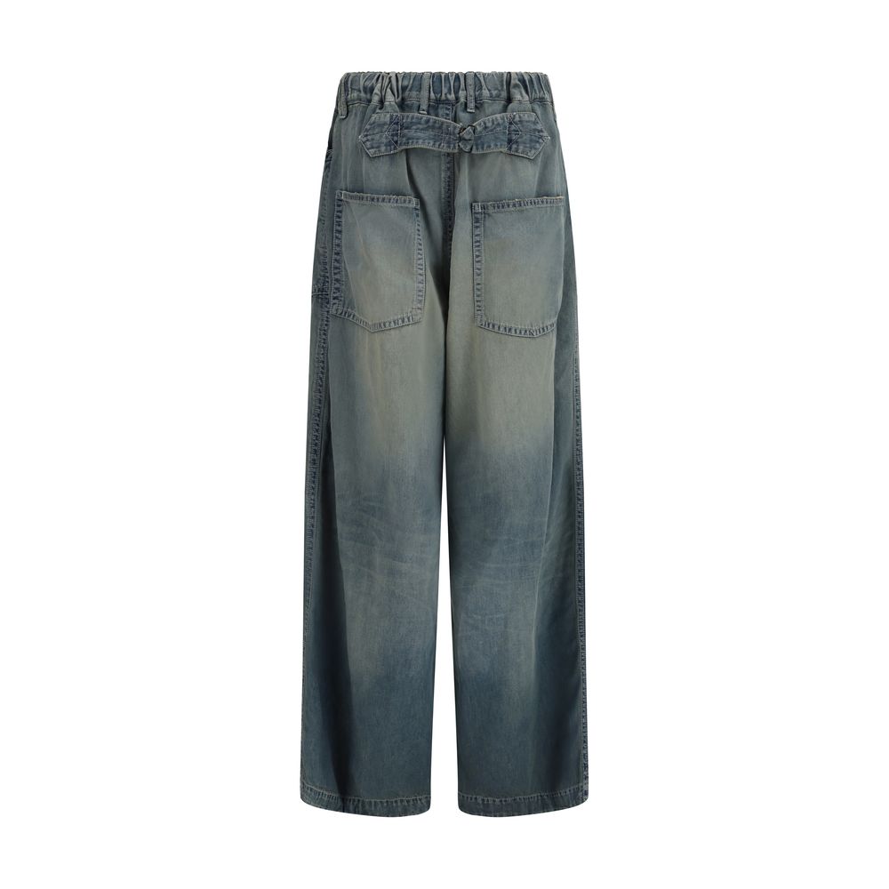 Blue Cotton Relaxed Fit Jeans