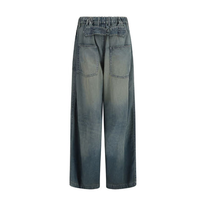 Blue Cotton Relaxed Fit Jeans