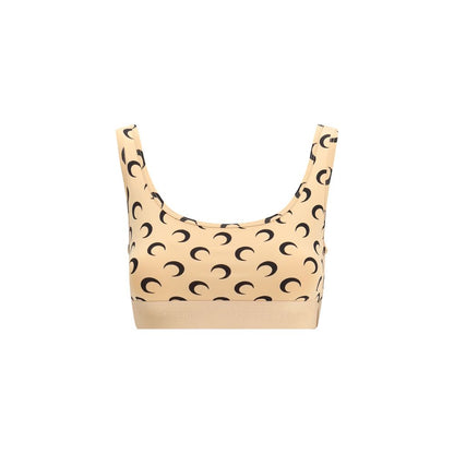 Beige Polyamide Sport Bra