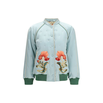 Blue Silk Bomber