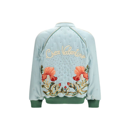Blue Silk Bomber