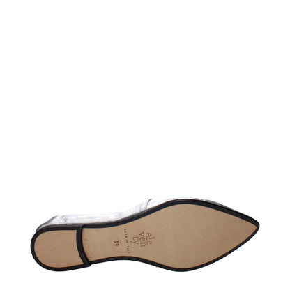 Gray Leather Slip-On Loafers
