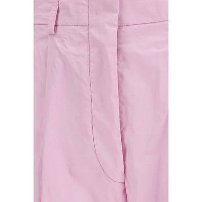 Multicolor Cotton Casual Pants