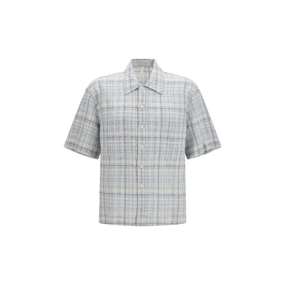 Blue Cotton Pattern Shirt