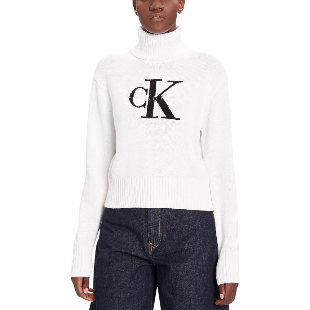 White Cotton Turtleneck