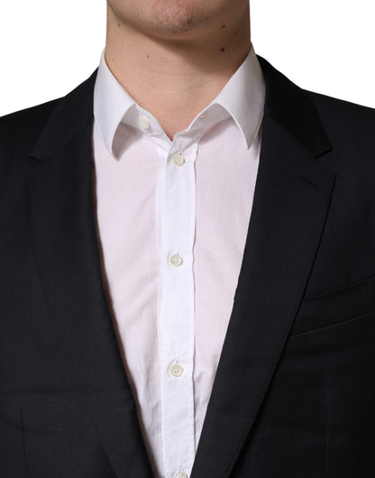 Black Wool Slim Fit Coat Men Jacket Blazer